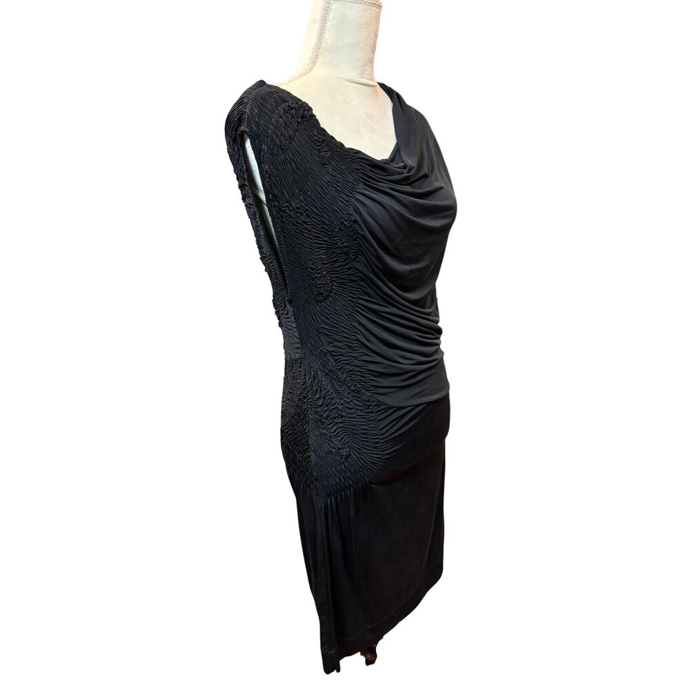 All Saints Black Spitalfields Cocktail Midi Dress Size 6 - Picture 2 of 14